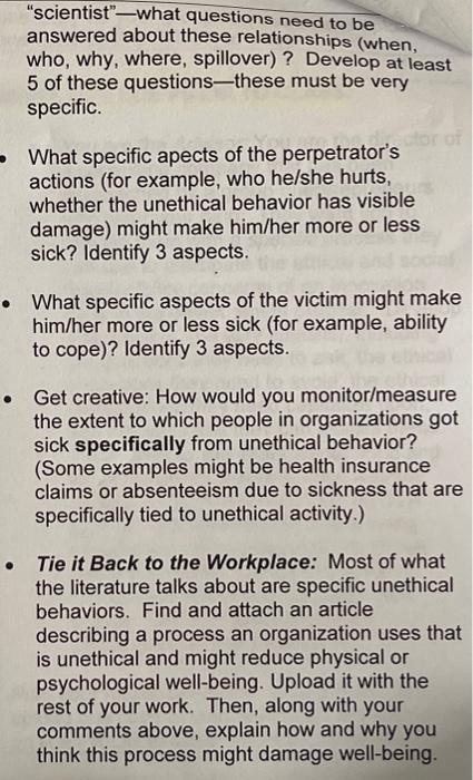 We know that there is a link between unethical