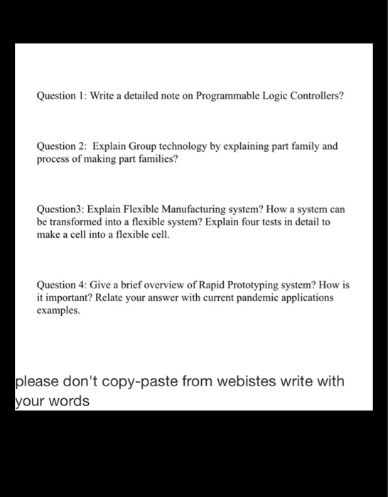Question 1: Write a detailed note on Programmable