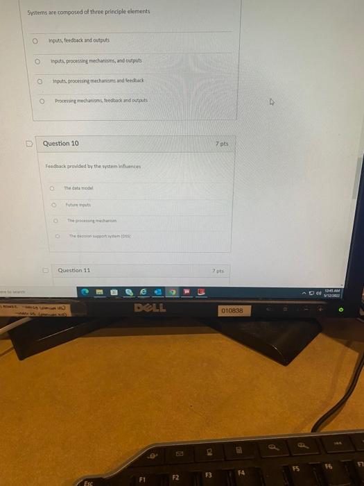 Systems are composed of three principle elements