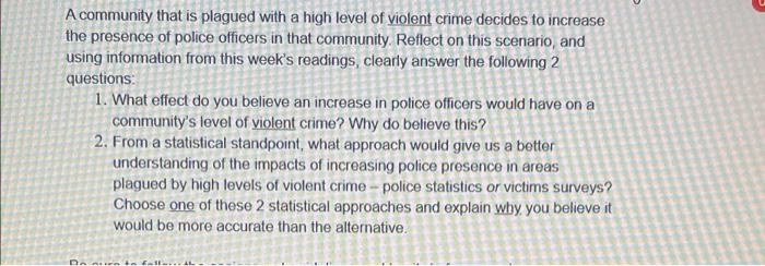 answer it please A community that is plagued with