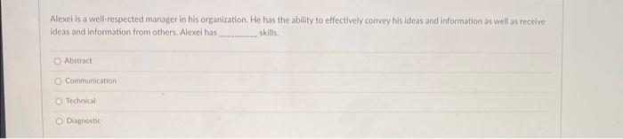 Alexei is a well-respected mansger in his