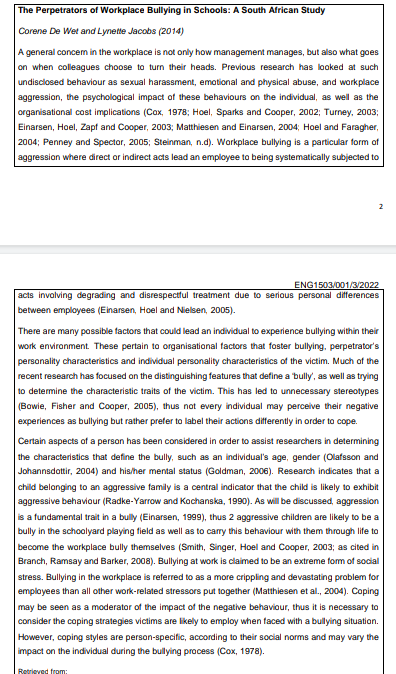 The Perpetrators of Workplace Bullying in