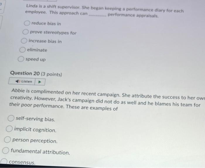 Linda is a shift supervicor. She began keeping a