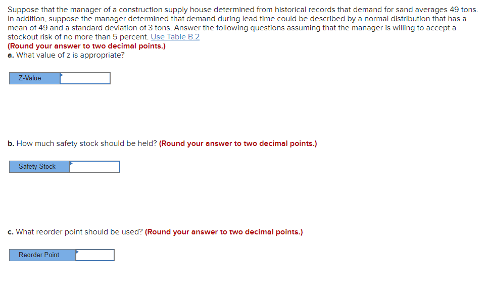 Suppose that the manager of a construction supply