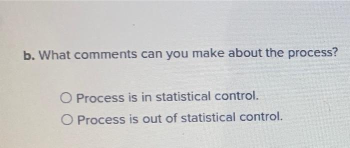 Ten samples of 15 parts each were taken from an