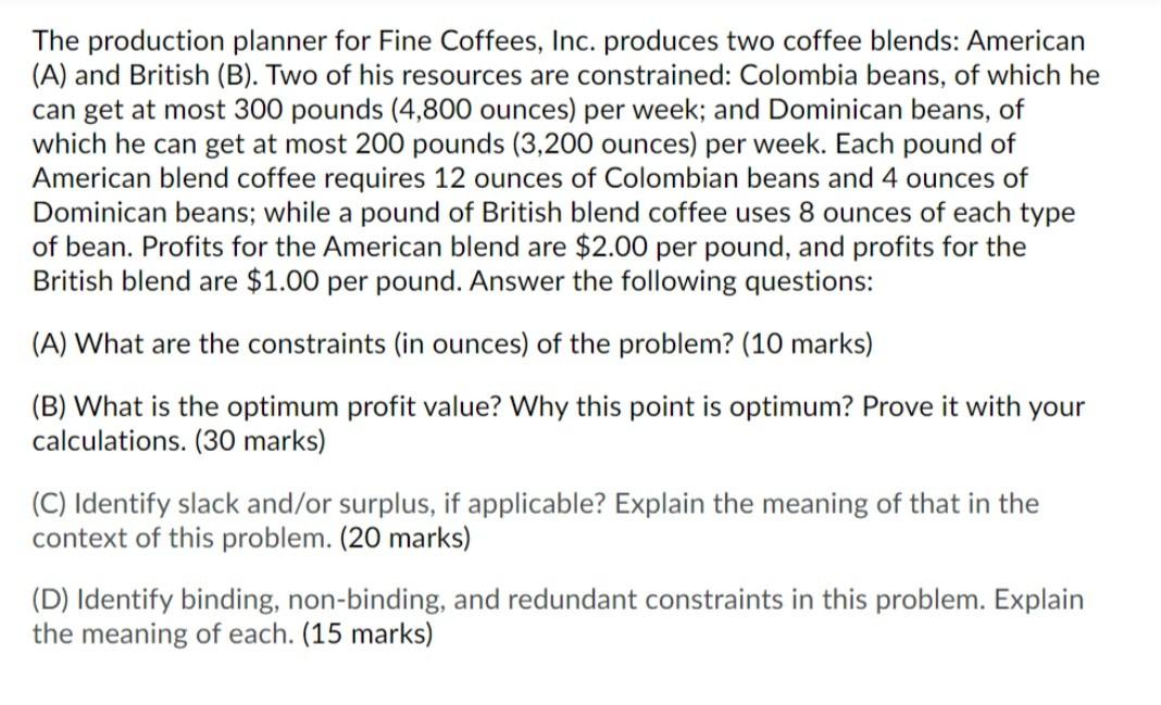 solve using graph. The production planner for