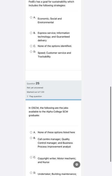 FedEx has a goal for sustainability which