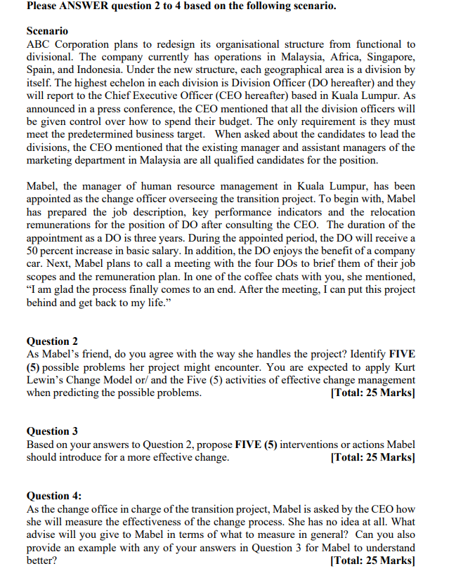 This subject is Organizational Development and