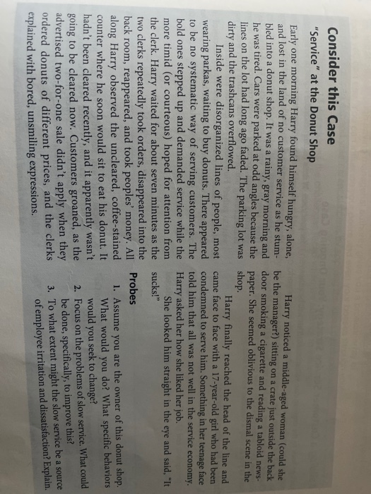 Answer the three probes Consider this Case