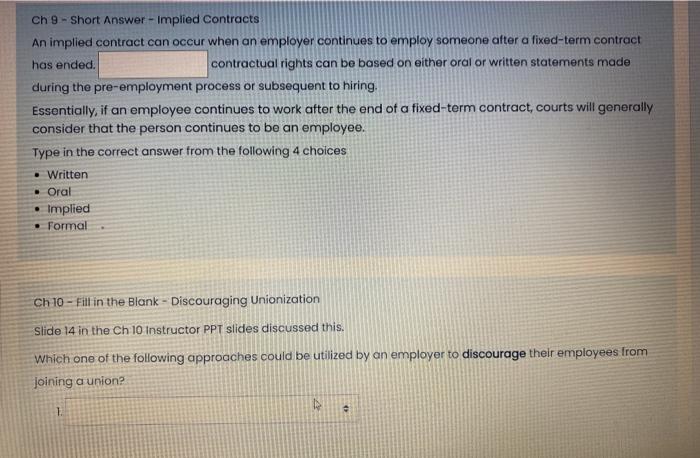 answer others i got for ch 10 and for chapter 8