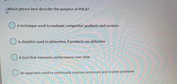 Which Which phrase best describe the purpose of