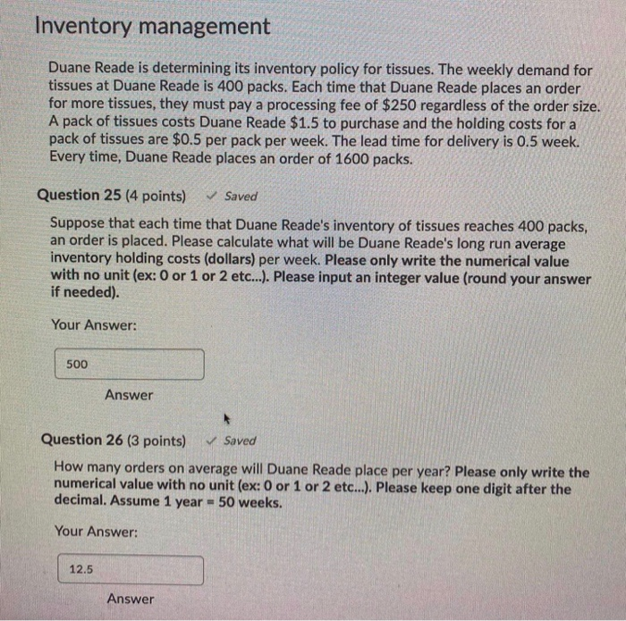 Inventory management Duane Reade is determining