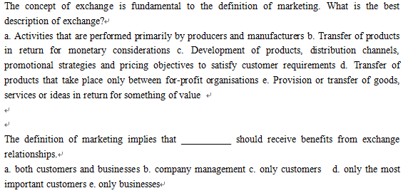 The concept of exchange is fundamental to the