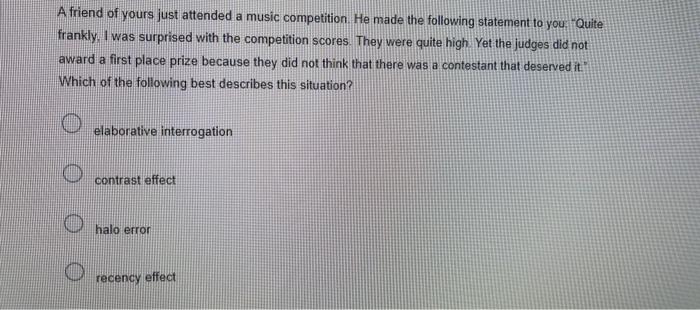 A friend of yours just attended a music