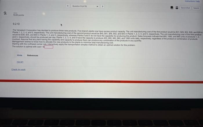 structions the < Oursion 11 3 9. 10.00 points