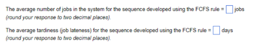 Using the FCFS (first come, first served)