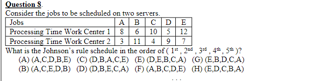 Part D. For questions 7,8,9, consider a queuing