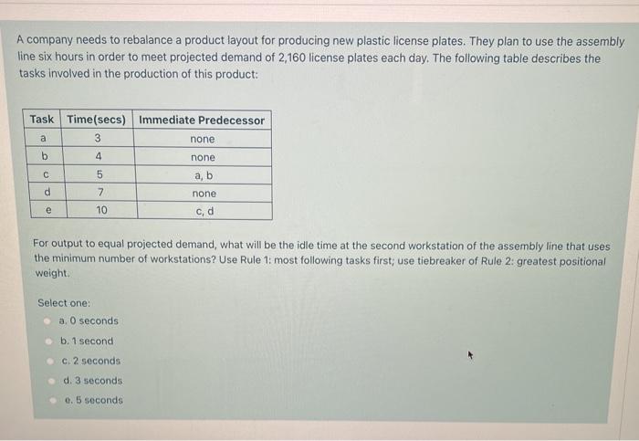 A company needs to rebalance a product layout for