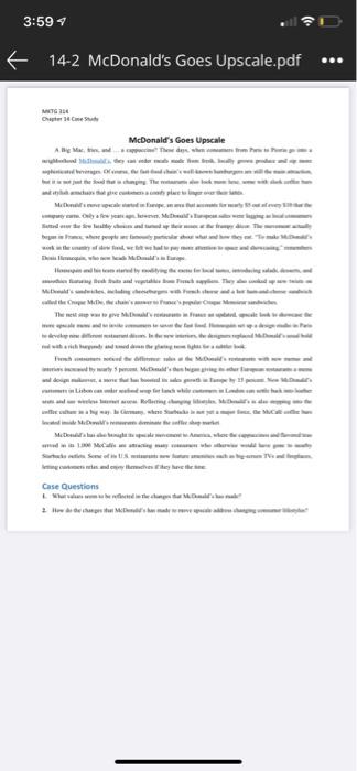 3:59 D - 14-2 McDonald's Goes Upscale.pdf ... 14