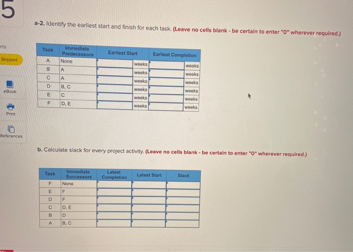 Saved Project Scheduling Basics 5 Given the