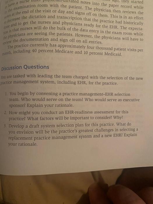 CASE 5: SELECTING AN EHR FOR DERMATOLOGY PRACT