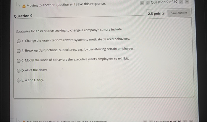 > Moving to another question will save this