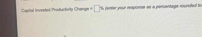 what is the capital invested productivity change?