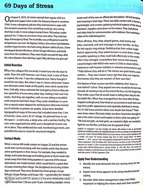 Identify the work demands that are causing stress