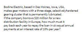 Bodine Electric, based in Des Moines, Iowa, USA,