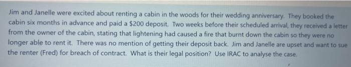 Jim and Janelle were excited about renting a