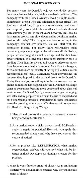 answer all these 4 question asap its BBA level