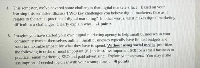 please answer these two parts and if they are not