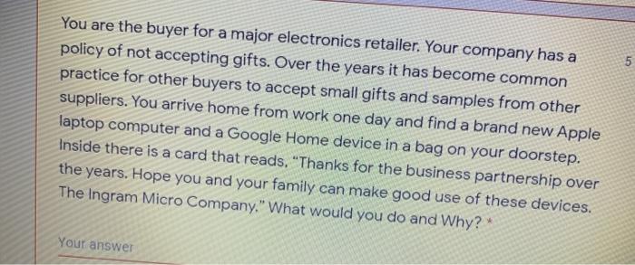 5 5 You are the buyer for a major electronics