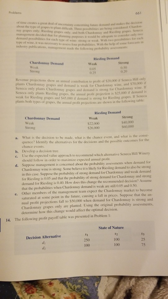 problem 13 a,b,c,d and e Moject is SO) because is