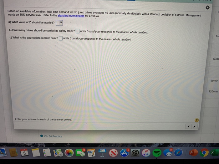 Based on available information, lead time demand