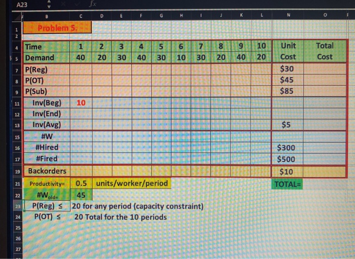 Please include formulas to type in excel. Thanks!