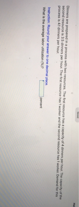 Saved Hel Dinners are prepared in a process with