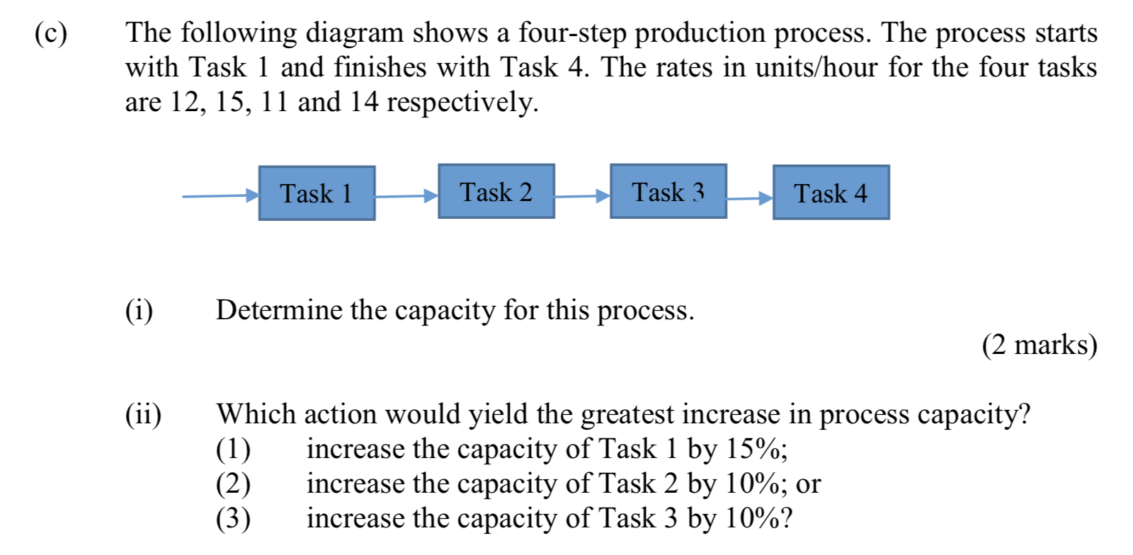 (C) The following diagram shows a four-step