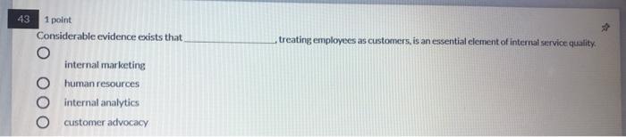 41 1 point The practice of offering other