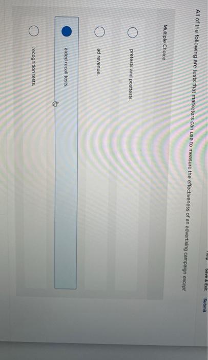 IH bave & Exit Submit All of the following are