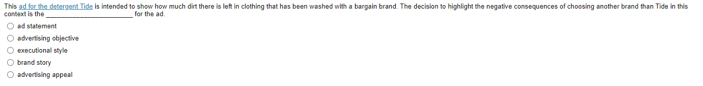 This ad for the detergent Tide is intended to