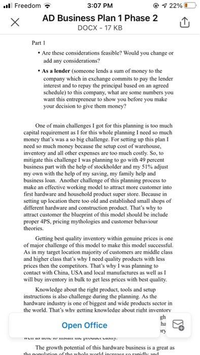 Only answer the part B questions please: This