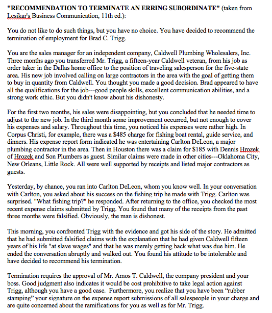 BUSINESS COMMUNICATION ANSWER THE FOLLOWING