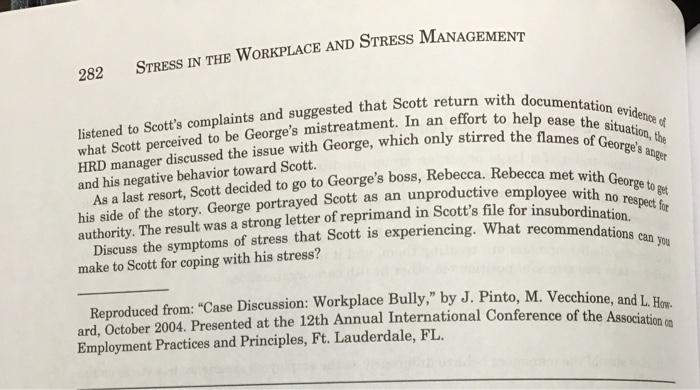Stress and Stress Management in the Workplace