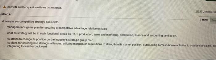 Moving to another question will save this