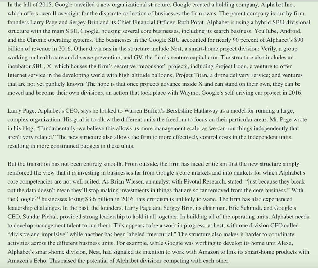 Issues for Debate Googles Development of