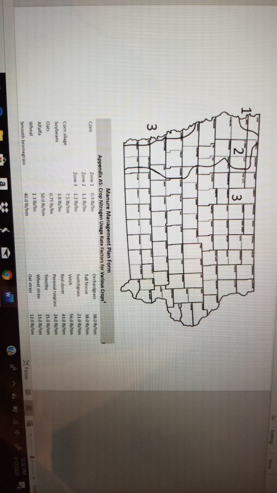 Manure Management Plan Form Appendix AS: Crop