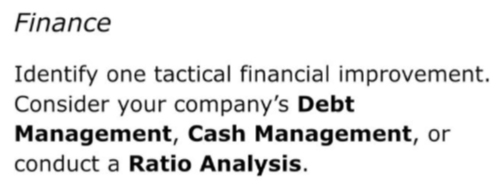 Operations Identify one tactical operational