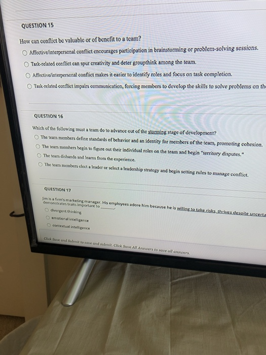 QUESTION 15 How can conflict be valuablc or of