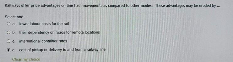 Railways offer price advantages on line haul